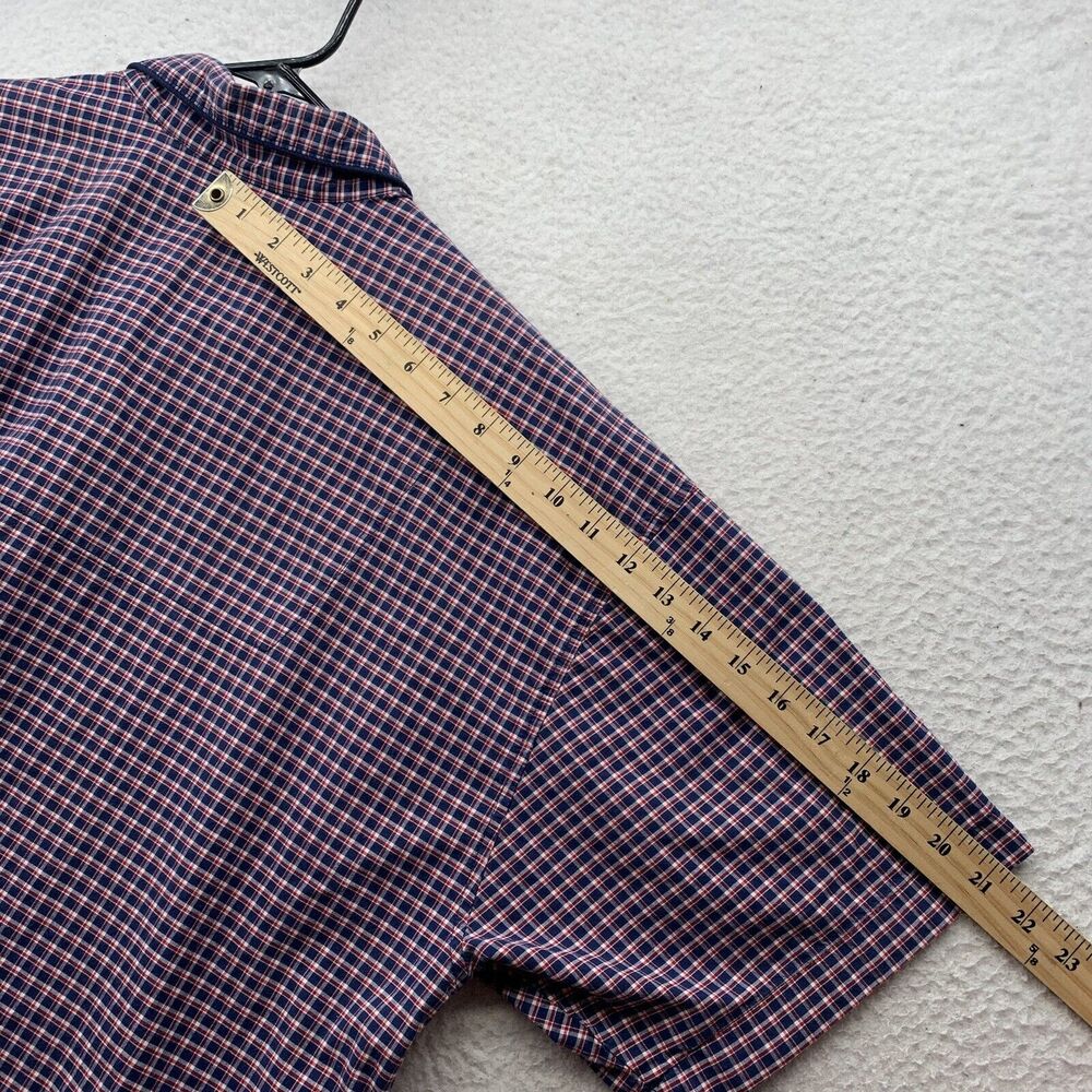 Polo Ralph‎ Lauren Shirt Mens XL Big Buttons Stretch Red Blue Plaid Dad Preppy - Picture 7 of 8
